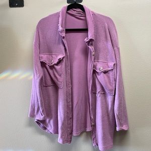 Pink button down sweater